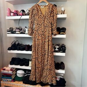 Nicholas leopard tie front dress size 4